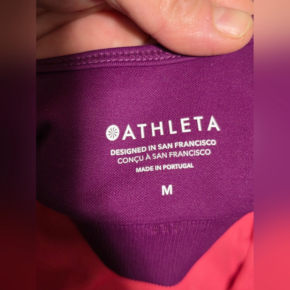 ATHLETA Sports Bra Bundle Womens Medium Pink Purple Padded Athleisure - Picture 4 of 7